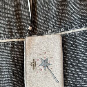 Coach White Wristlet with Star Design